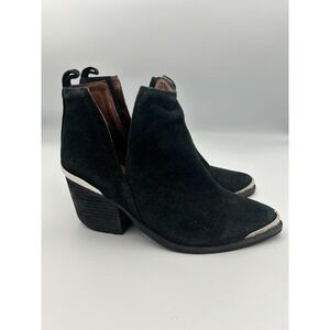 Jeffrey Campbell Cromwell Women's Black Suede Western Boots Size 6